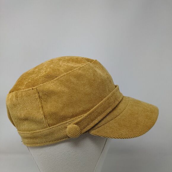 Arianna by Howards Fitted Newsboy Cap Tan One Size Stretch Corduroy - Picture 4 of 8